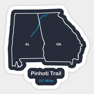 Route Map of the Pinhoti Trail Sticker